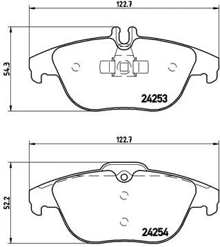 Sada brzdových platničiek, kotúčová brzda BREMBO P 50 068X