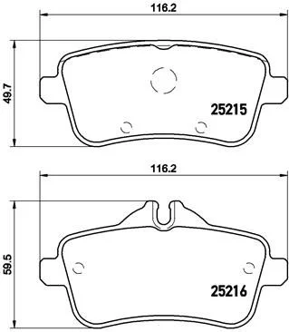 Brake Pad Set, disc brake BREMBO P 50 099