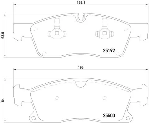 Sada brzdových platničiek, kotúčová brzda BREMBO P 50 108