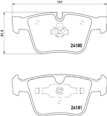 Sada brzdových platničiek, kotúčová brzda BREMBO P 50 116