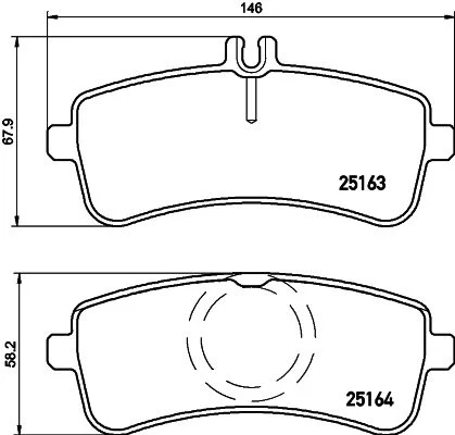 Brake Pad Set, disc brake BREMBO P 50 130