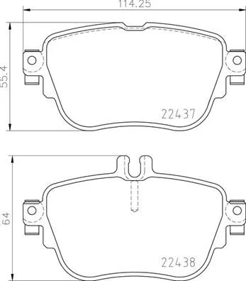 Brake Pad Set, disc brake BREMBO P 50 136