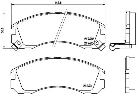 Brake Pad Set, disc brake BREMBO P 54 017