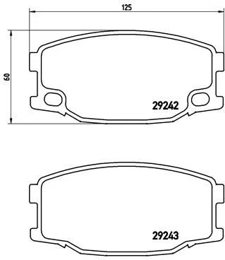 Brake Pad Set, disc brake BREMBO P 54 035