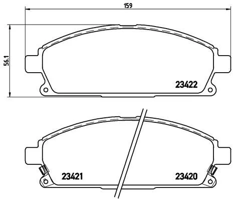 Sada brzdových platničiek, kotúčová brzda BREMBO P 56 040