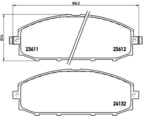 Sada brzdových platničiek, kotúčová brzda BREMBO P 56 041