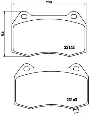 Sada brzdových platničiek, kotúčová brzda BREMBO P 56 047