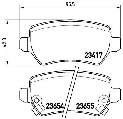 Sada brzdových platničiek, kotúčová brzda BREMBO P 59 038X