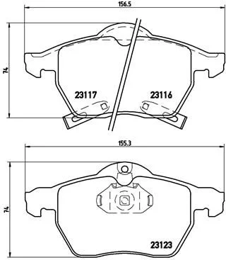 Sada brzdových platničiek, kotúčová brzda BREMBO P 59 048
