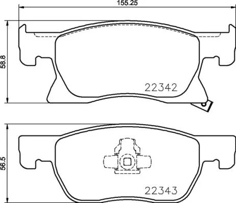 Brake Pad Set, disc brake BREMBO P 59 092