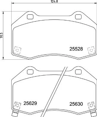 Sada brzdových platničiek, kotúčová brzda BREMBO P 59 094