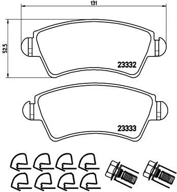Sada brzdových platničiek, kotúčová brzda BREMBO P 61 067