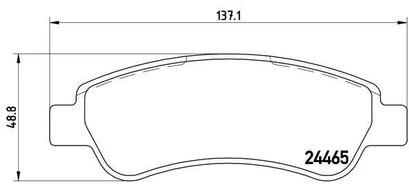 Sada brzdových platničiek, kotúčová brzda BREMBO P 61 091