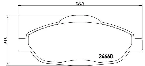 Sada brzdových platničiek, kotúčová brzda BREMBO P 61 101X