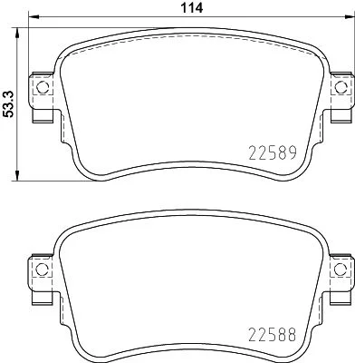 Sada brzdových platničiek, kotúčová brzda BREMBO P 61 133