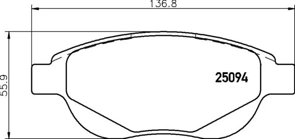 Sada brzdových platničiek, kotúčová brzda BREMBO P 61 137