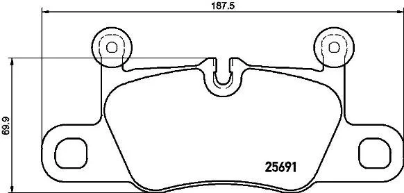 Sada brzdových platničiek, kotúčová brzda BREMBO P 65 031