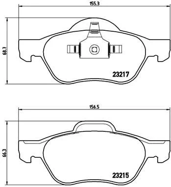 Sada brzdových platničiek, kotúčová brzda BREMBO P 68 048X