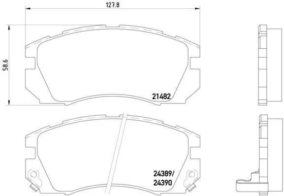 Brake Pad Set, disc brake BREMBO P 78 007