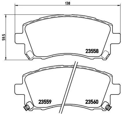Brake Pad Set, disc brake BREMBO P 78 010