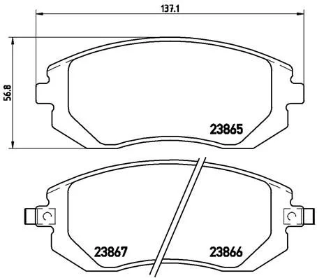 Sada brzdových platničiek, kotúčová brzda BREMBO P 78 013X