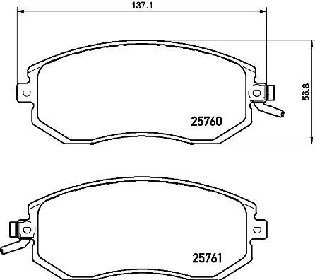 Sada brzdových platničiek, kotúčová brzda BREMBO P 78 021X