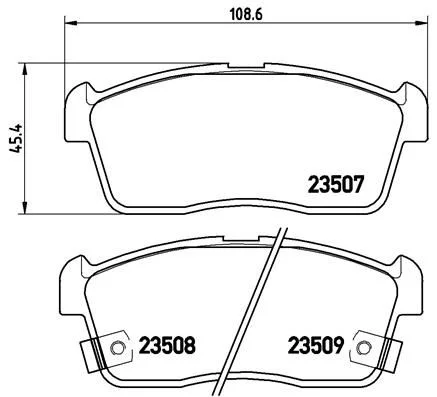 Sada brzdových platničiek, kotúčová brzda BREMBO P 79 012