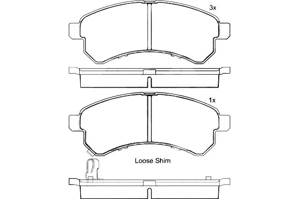 Sada brzdových platničiek, kotúčová brzda BREMBO P 82 004