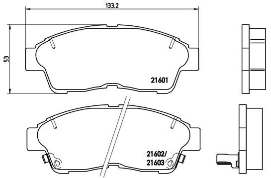 Brake Pad Set, disc brake BREMBO P 83 034