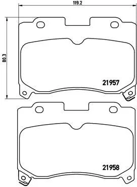Brake Pad Set, disc brake BREMBO P 83 090