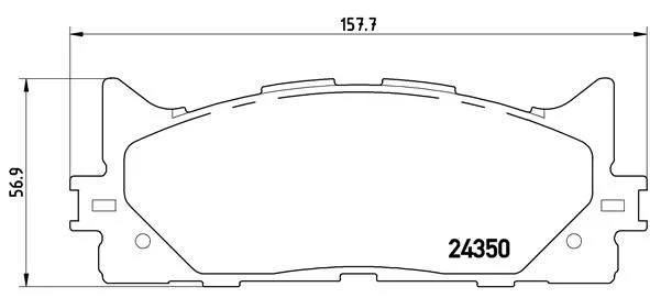 Brake Pad Set, disc brake BREMBO P 83 117