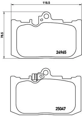 Sada brzdových platničiek, kotúčová brzda BREMBO P 83 131