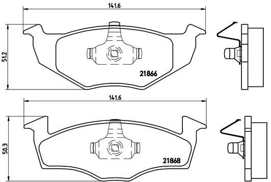 Brake Pad Set, disc brake BREMBO P 85 031