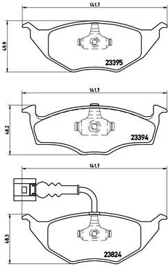 Sada brzdových platničiek, kotúčová brzda BREMBO P 85 063