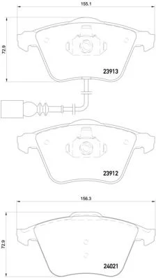 Sada brzdových platničiek, kotúčová brzda BREMBO P 85 129X