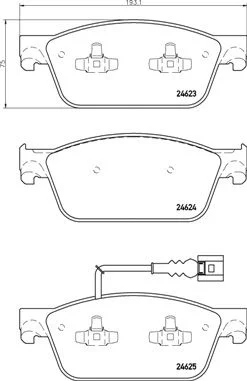 Sada brzdových platničiek, kotúčová brzda BREMBO P 85 141