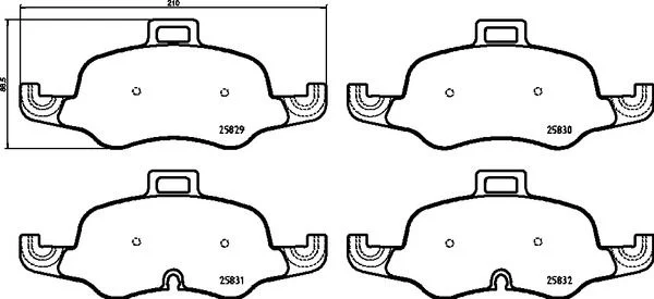 Sada brzdových platničiek, kotúčová brzda BREMBO P 85 160