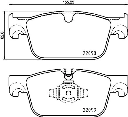 Brake Pad Set, disc brake BREMBO P 86 028