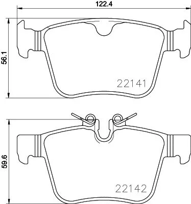 Brake Pad Set, disc brake BREMBO P 86 029
