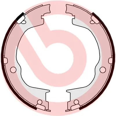 Brake Shoe Set, parking brake BREMBO S 10 515