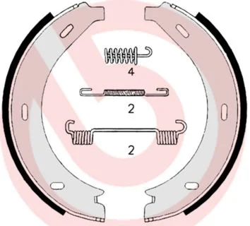 Sada brzdových čeľustí, parkovacia brzda BREMBO S 50 517