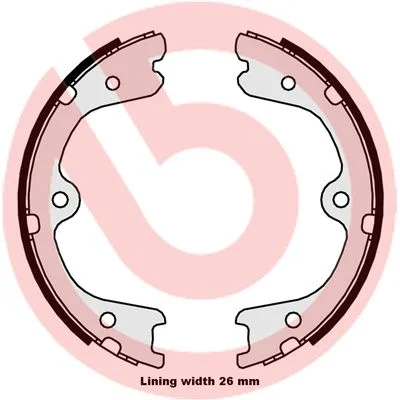 Brake Shoe Set, parking brake BREMBO S 56 546