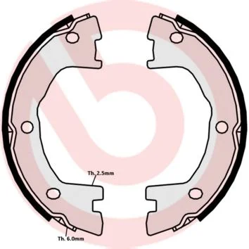 Brake Shoe Set, parking brake BREMBO S A6 508