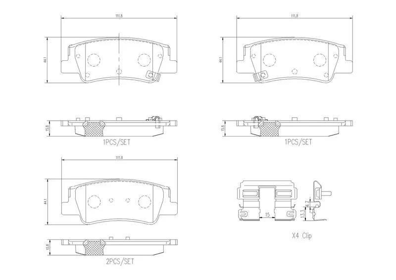 Brake Pad Set, disc brake BREMBO P30137