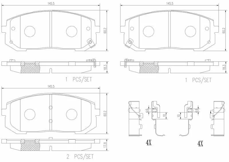 Brake Pad Set, disc brake BREMBO P 30 138