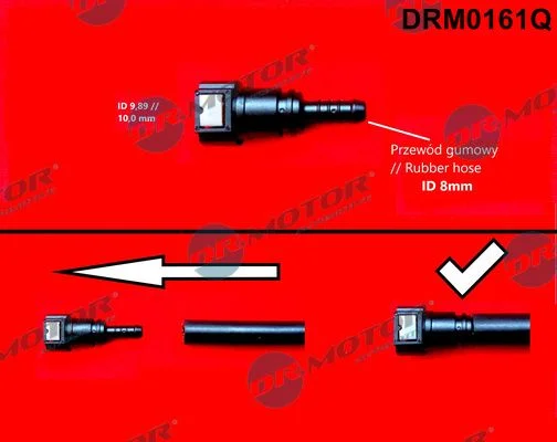 Hadicová spojka, hadica na palivo Dr.Motor Automotive DRM0161Q