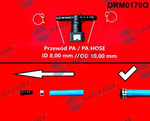Hadicová spojka, hadica na palivo Dr.Motor Automotive DRM0170Q