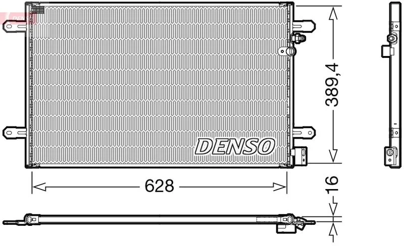 Kondenzátor, klimatizácia DENSO DCN02037
