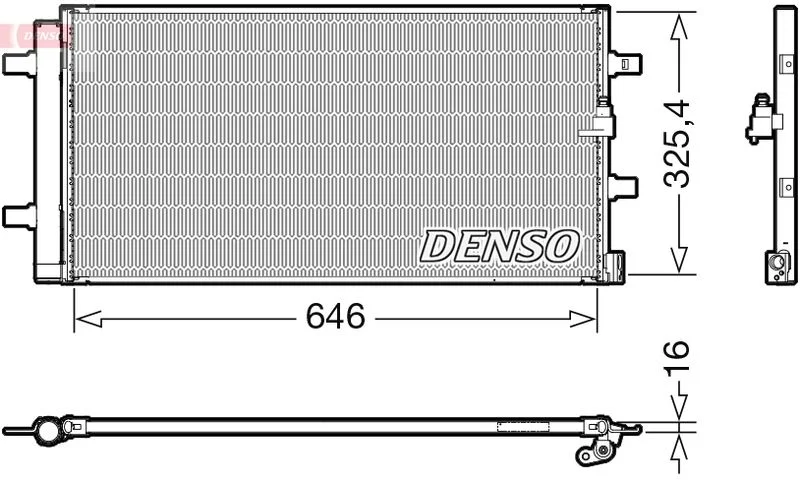 Condenser, air conditioning DENSO DCN02041