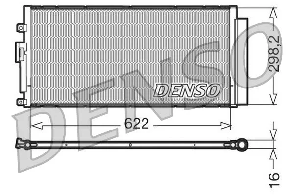 Kondenzátor, klimatizácia DENSO DCN09046